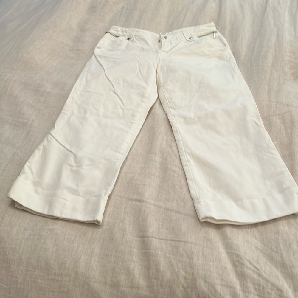 Banana Republic white cropped pants , size 4